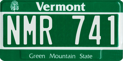 VT license plate NMR741