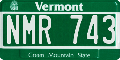 VT license plate NMR743