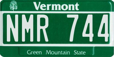 VT license plate NMR744