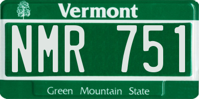 VT license plate NMR751