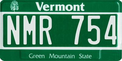 VT license plate NMR754