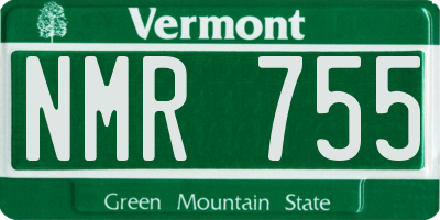 VT license plate NMR755