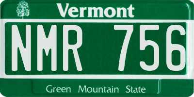 VT license plate NMR756
