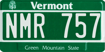VT license plate NMR757