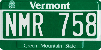 VT license plate NMR758