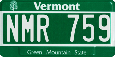 VT license plate NMR759