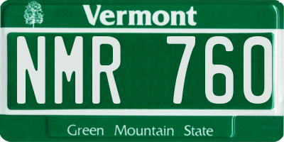 VT license plate NMR760