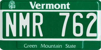 VT license plate NMR762