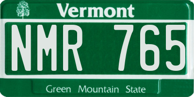VT license plate NMR765