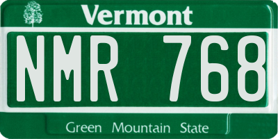 VT license plate NMR768