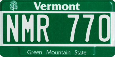 VT license plate NMR770