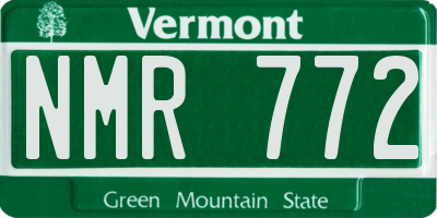 VT license plate NMR772