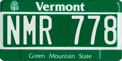 VT license plate NMR778