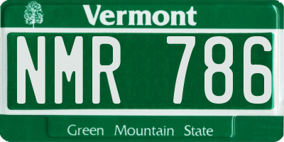 VT license plate NMR786