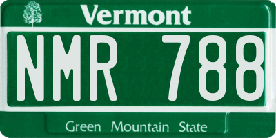 VT license plate NMR788