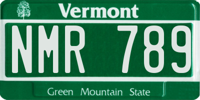 VT license plate NMR789