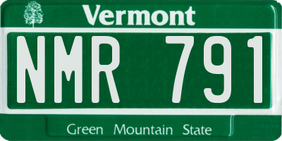 VT license plate NMR791