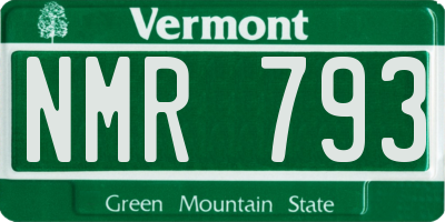VT license plate NMR793