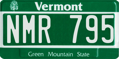 VT license plate NMR795