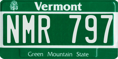VT license plate NMR797