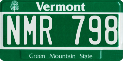 VT license plate NMR798