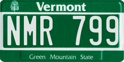 VT license plate NMR799