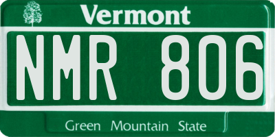 VT license plate NMR806
