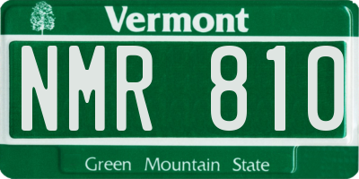 VT license plate NMR810