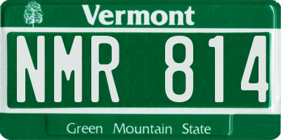 VT license plate NMR814