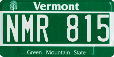 VT license plate NMR815