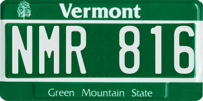 VT license plate NMR816