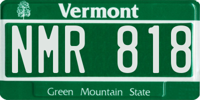 VT license plate NMR818