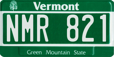 VT license plate NMR821