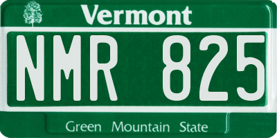VT license plate NMR825