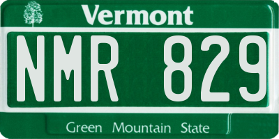 VT license plate NMR829