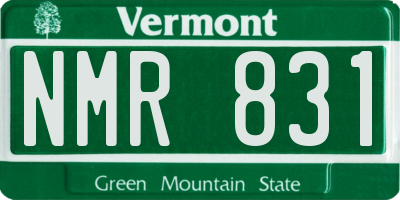 VT license plate NMR831