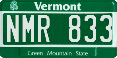 VT license plate NMR833