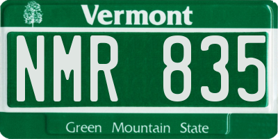 VT license plate NMR835