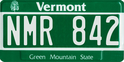VT license plate NMR842