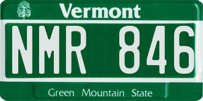 VT license plate NMR846
