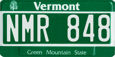 VT license plate NMR848