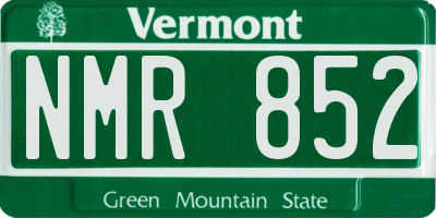 VT license plate NMR852