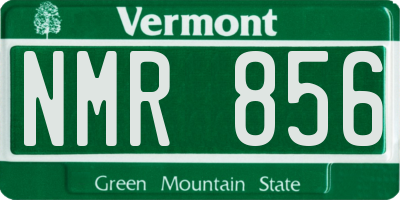 VT license plate NMR856