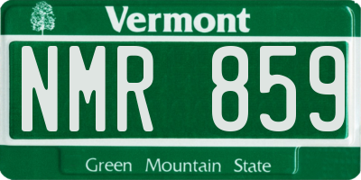 VT license plate NMR859