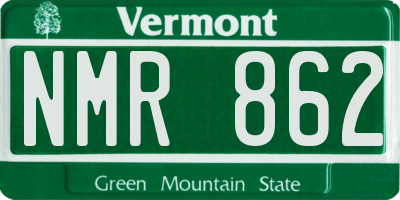 VT license plate NMR862