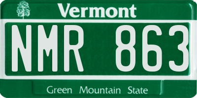 VT license plate NMR863