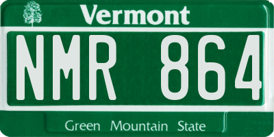 VT license plate NMR864