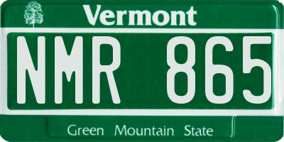 VT license plate NMR865
