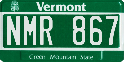 VT license plate NMR867