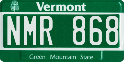 VT license plate NMR868